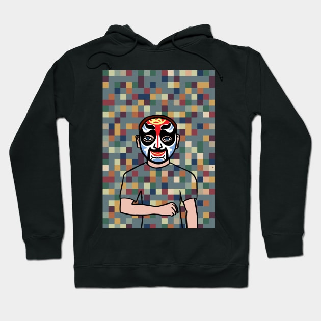 Explore NFT Character - MaleMask Pixel with Chinese Eyes on TeePublic Hoodie by Hashed Art